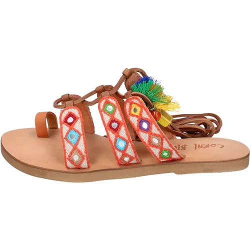 Damen Textil Sandalen Coral Blue - Coral Blue - Modalova