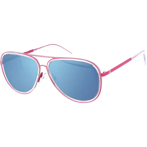 Rosa Aviator Sonnenbrille mit Verspiegelten Gläsern - Guess - Modalova