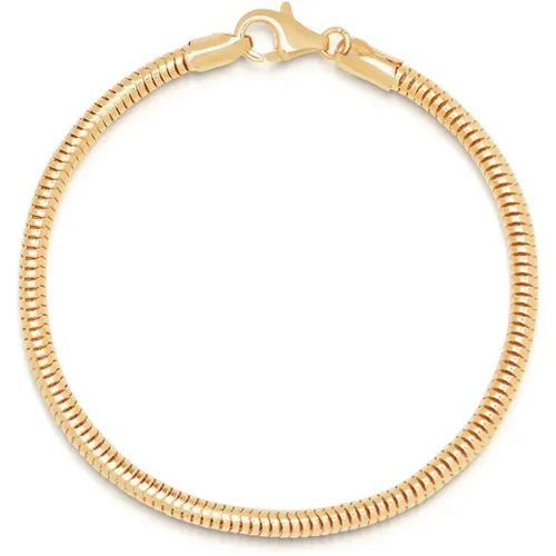 Men's Gold Round Chain Bracelet , male, Sizes: 2XL, L, XL, M - Nialaya - Modalova