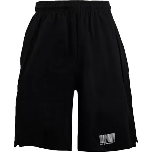 Schwarze Baumwoll-Bermuda-Shorts Vl12Pa500B , Herren, Größe: XL - Vetements - Modalova