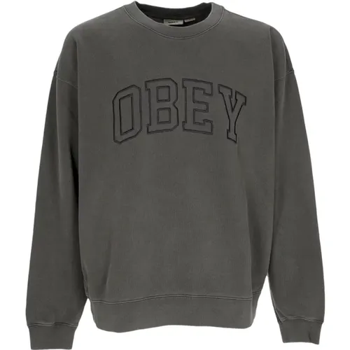 Leichter Crew Neck Sweatshirt Pigment Schwarz - Obey - Modalova