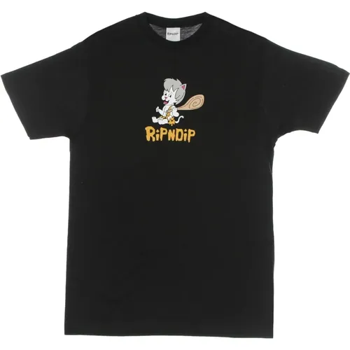 Schwarzes Herren T-Shirt mit Logo-Druck - Ripndip - Modalova