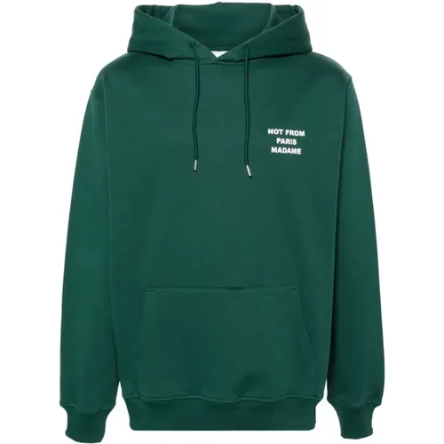 Hoodie with Slogan, , male, Sizes: M, S, XS, L - Drole de Monsieur - Modalova