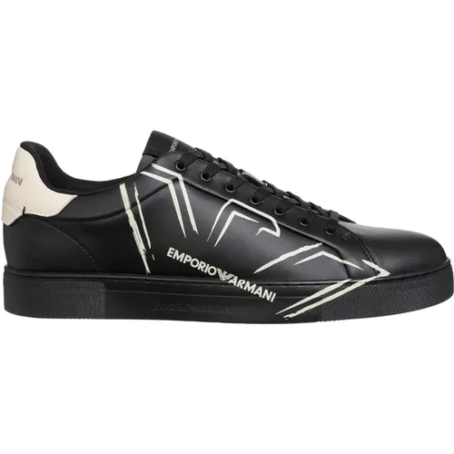 Einfache Schnürsneaker , Herren, Größe: 39 EU - Emporio Armani - Modalova