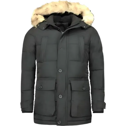 Sr. Tuff Winterjacke - Lange Herrenjacken 4 Tasche - Pi-8667Z , Herren, Größe: M - Enos - Modalova