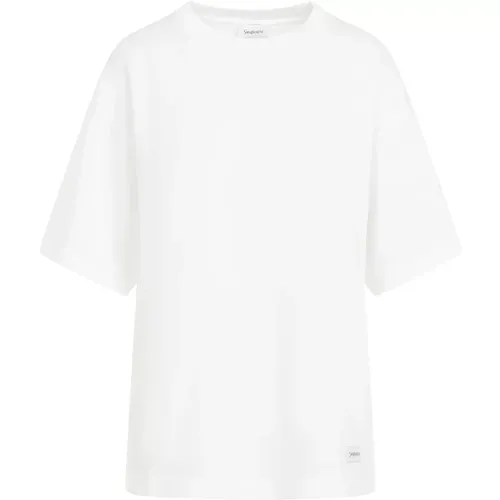 Basic T-Shirt , male, Sizes: L, S, XL, M - Saint Laurent - Modalova