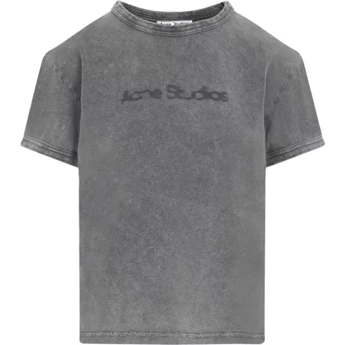 Grey T-Shirts & Polos for Women , female, Sizes: L, S, M - Acne Studios - Modalova