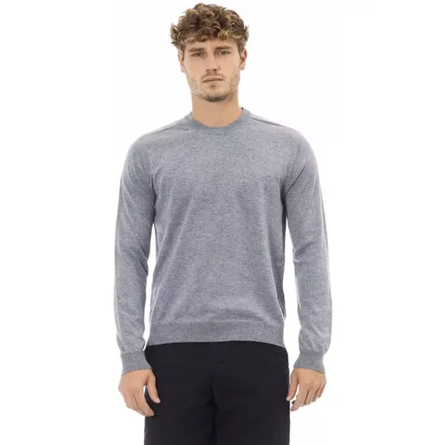 Light Crewneck Sweater , male, Sizes: L, M - Alpha Studio - Modalova