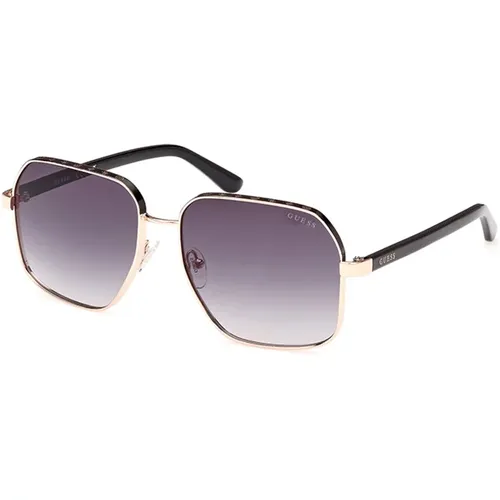 Rose Gold Sunglasses with Gradient Lens , female, Sizes: 58 MM - Guess - Modalova