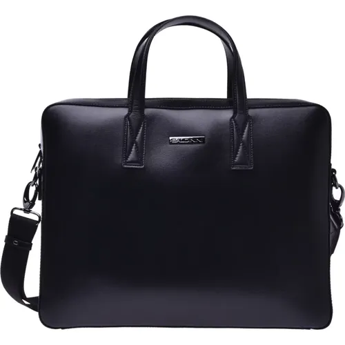 Professional bag in leather , male, Sizes: ONE SIZE - Baldinini - Modalova