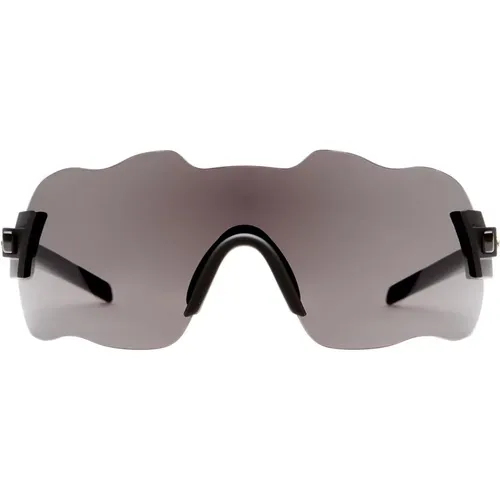 Schwarze matte Masken-Sonnenbrille - Kuboraum - Modalova