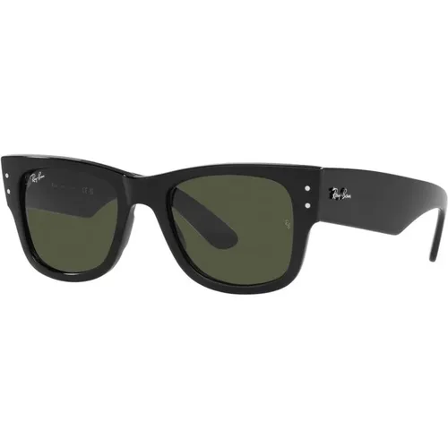 Mega Wayfarer Sonnenbrille in Schwarz/Grün - Ray-Ban - Modalova