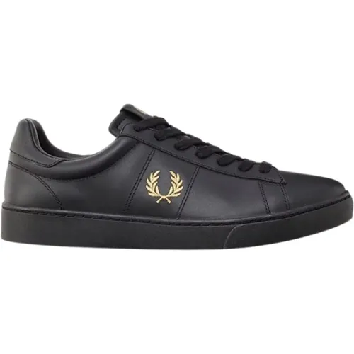 Spencer Leder Tennisschuh , Herren, Größe: 40 EU - Fred Perry - Modalova