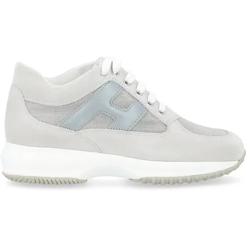 Gray Suede Interactive Sneaker , female, Sizes: 2 UK, 5 UK, 6 UK, 3 1/2 UK, 3 UK, 2 1/2 UK - Hogan - Modalova