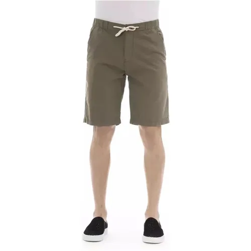 Army Grüne Baumwoll-Bermuda-Shorts , Herren, Größe: L - Baldinini - Modalova