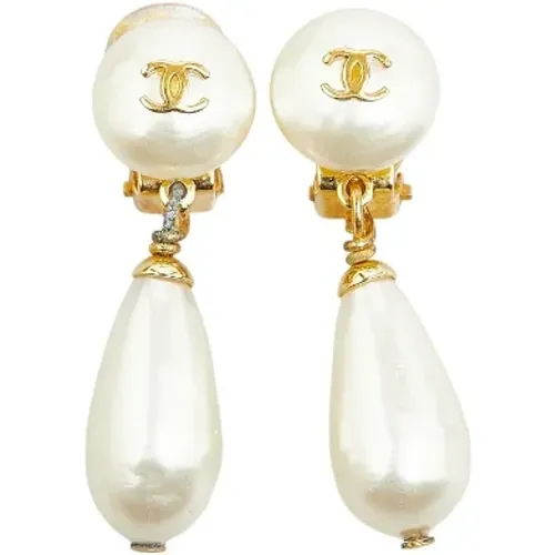 Pre-owned Plastic earrings , female, Sizes: ONE SIZE - Chanel Vintage - Modalova