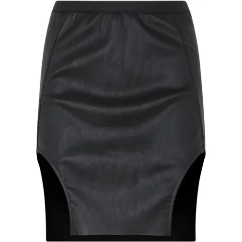 Leather Mini Skirt , female, Sizes: S - Rick Owens - Modalova