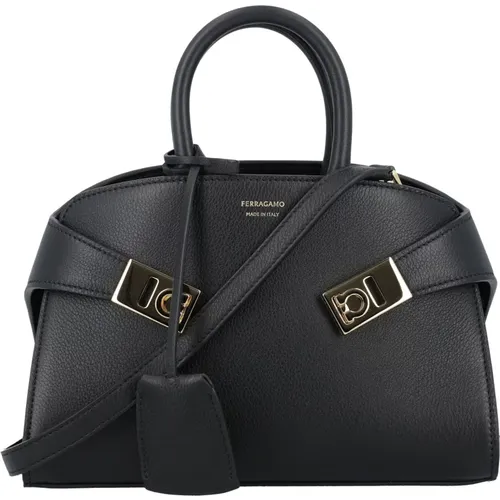 Women's Bags Handbag Nero || Nero Ss24 , female, Sizes: ONE SIZE - Salvatore Ferragamo - Modalova