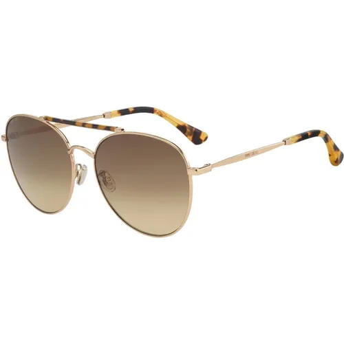 Gold/Brown Shaded Sunglasses Abbie/G/S , female, Sizes: 61 MM - Jimmy Choo - Modalova