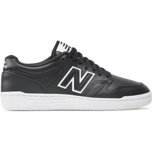 Niedrige Ledersneakers - Schwarz , Herren, Größe: 46 1/2 EU - New Balance - Modalova