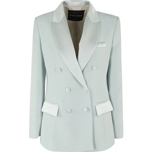 Elegant Georgia Blazer in Cady Fabric , female, Sizes: S - Hebe Studio - Modalova