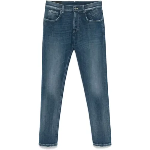 Slim Cut Indigo Blaue Denim Hose , Herren, Größe: W31 - Dondup - Modalova