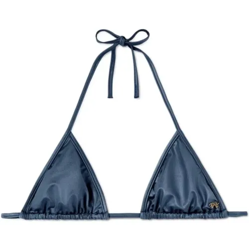 Metallic Triangle Bikini Top , female, Sizes: S, M - Palm Angels - Modalova