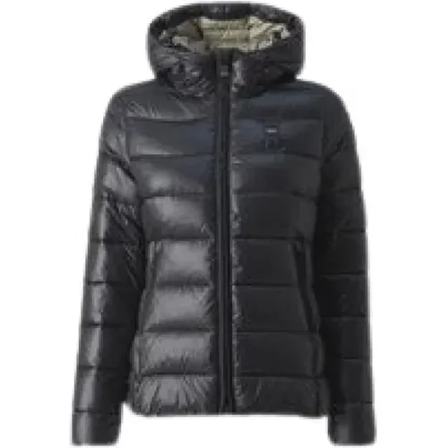 Damen Kapuzensteppjacke , Damen, Größe: L - Blauer - Modalova