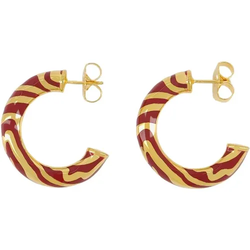 Liwa Earrings in Resin/Gold Plated , female, Sizes: ONE SIZE - Aurélie Bidermann - Modalova