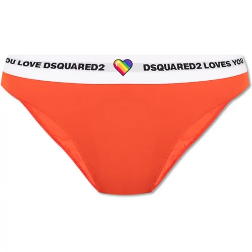 Slips mit Logo , Damen, Größe: S - Dsquared2 - Modalova