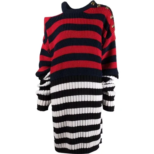 Knit Dress , female, Sizes: 2XS - Balmain - Modalova