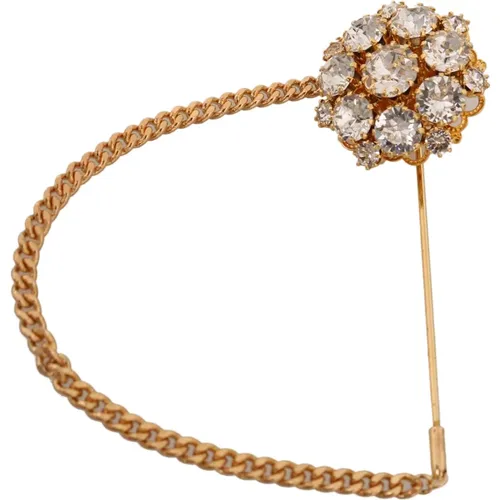 Opulente Kristall Gold Brosche - Dolce & Gabbana - Modalova