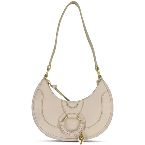 Leather Hana Bag with Iconic Ring , female, Sizes: ONE SIZE - See by Chloé - Modalova