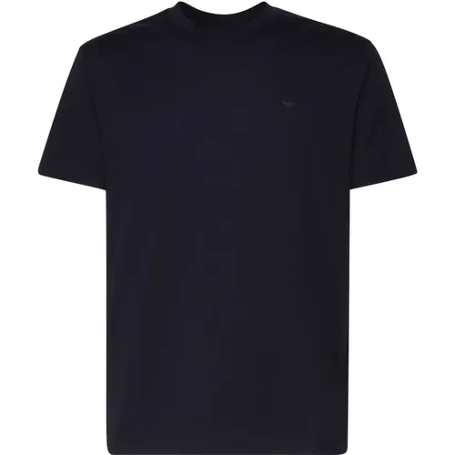 T-Shirts,Blaues Logo-Shirt,Einfaches Logo T-Shirt - Emporio Armani - Modalova