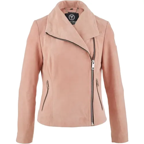 Soft Velour Leather Jacket Dal Bella , female, Sizes: S, 3XL, 2XL, M, L, XL - carlo colucci - Modalova