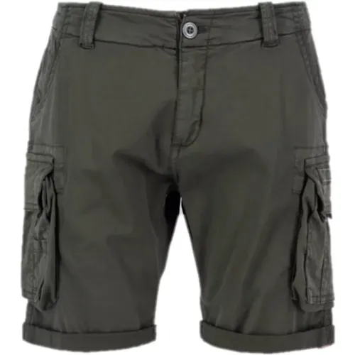 Cargo Crew Shorts Grau Schwarz , Herren, Größe: W34 - alpha industries - Modalova