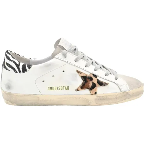 Zebra Leopard Superstar Sneakers , Damen, Größe: 39 EU - Golden Goose - Modalova