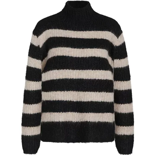 Striped Knit Sweater /Beige , female, Sizes: XL, L, S, M, XS - Bruuns Bazaar - Modalova