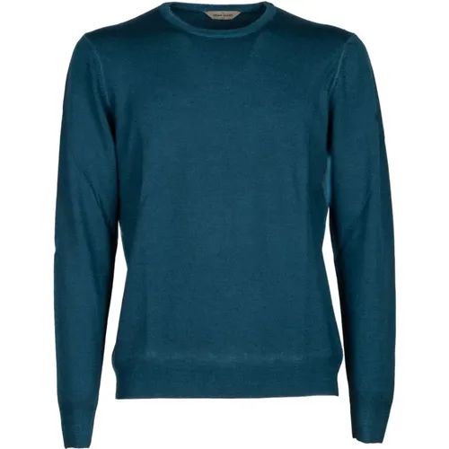 Vintage Petrol Merinos Sweater , male, Sizes: 3XL, 5XL - Gran Sasso - Modalova