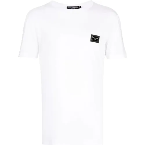 Weiße T-Shirts und Polos , Herren, Größe: M - Dolce & Gabbana - Modalova