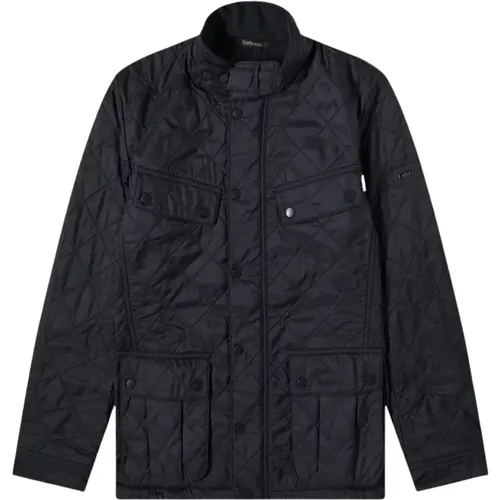 Marineblaue Polarquilt Jacke mit Fleecefutter , Herren, Größe: XL - Barbour - Modalova