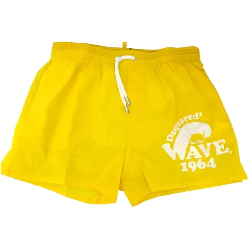 Surfer Gang Rave Boxer Shorts , male, Sizes: M - Dsquared2 - Modalova