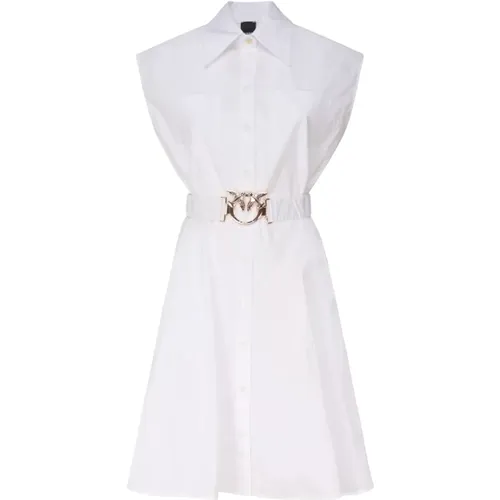 Weiße Hemdblusenkleid Baumwollpopeline,Shirt Dresses - pinko - Modalova