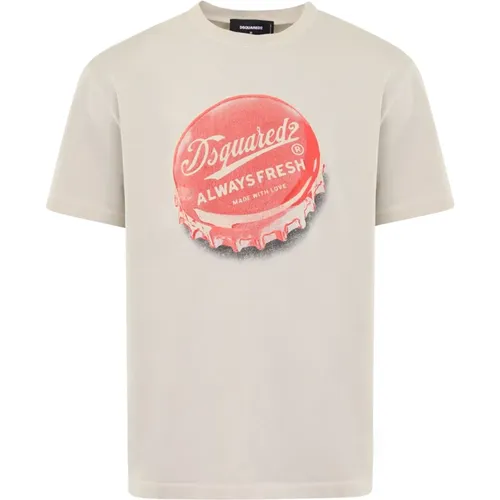 Bottle Cap Tee , male, Sizes: XL, S, M, 2XL, L - Dsquared2 - Modalova