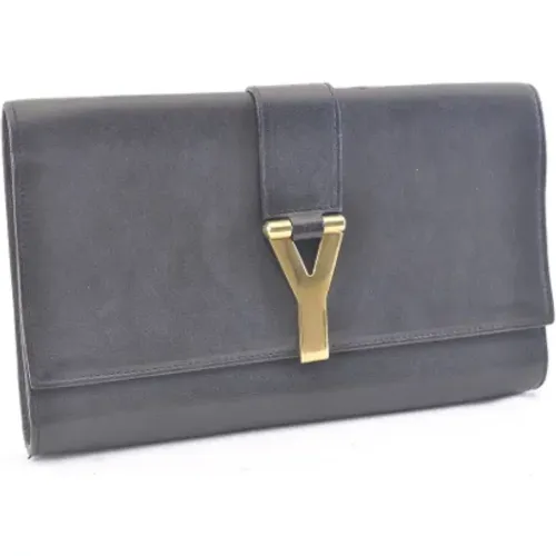 Pre-owned Leather clutches , female, Sizes: ONE SIZE - Yves Saint Laurent Vintage - Modalova