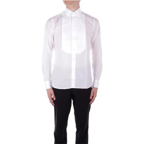 Button-Up Shirt with Pleated Details , male, Sizes: S, L, XL, M, 2XL - Tagliatore - Modalova