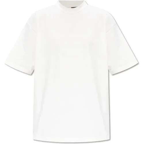 T-Shirt mit Logo-Druck , Damen, Größe: M - Balenciaga - Modalova