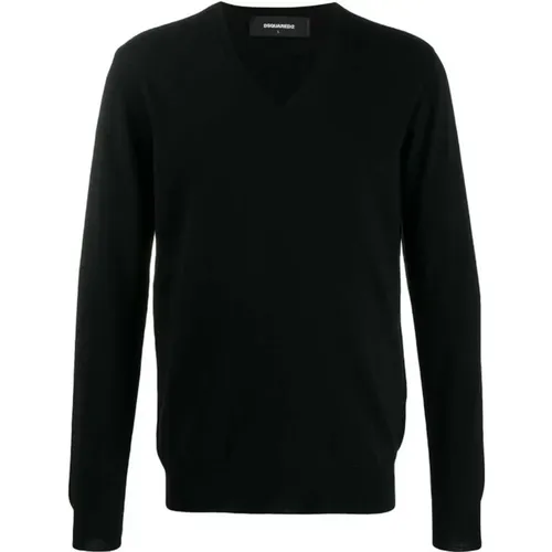 Schwarzes Textil-T-Shirt Pullover - Dsquared2 - Modalova