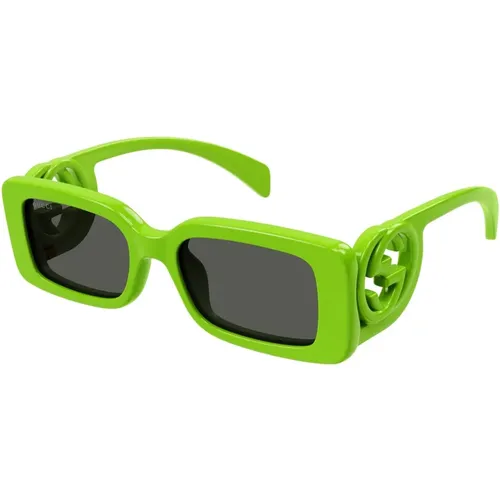 Grüne Sonnenbrille mit Originalzubehör , Damen, Größe: 54 MM - Gucci - Modalova