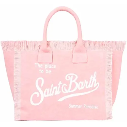 Beach Bag with Logo Print , female, Sizes: ONE SIZE - MC2 Saint Barth - Modalova